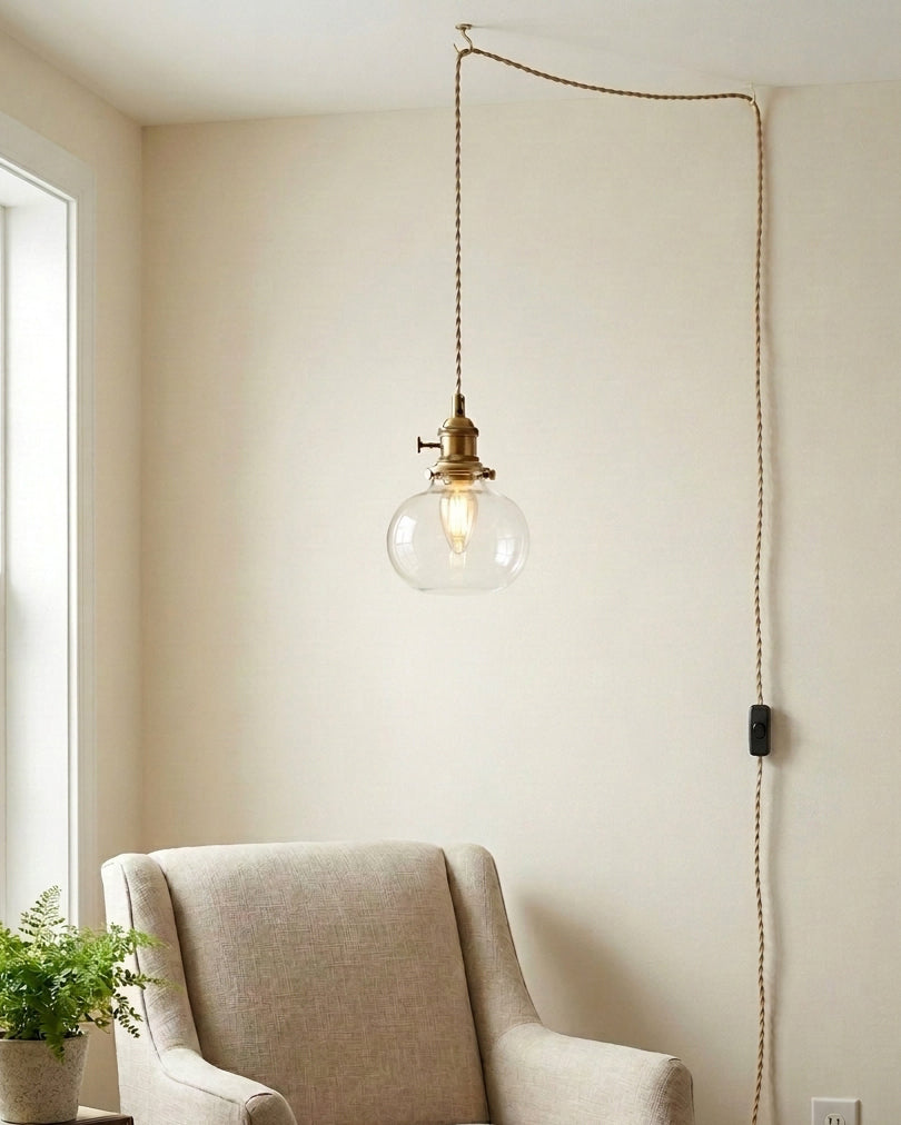 Celinira Glass Plug In Pendant Light