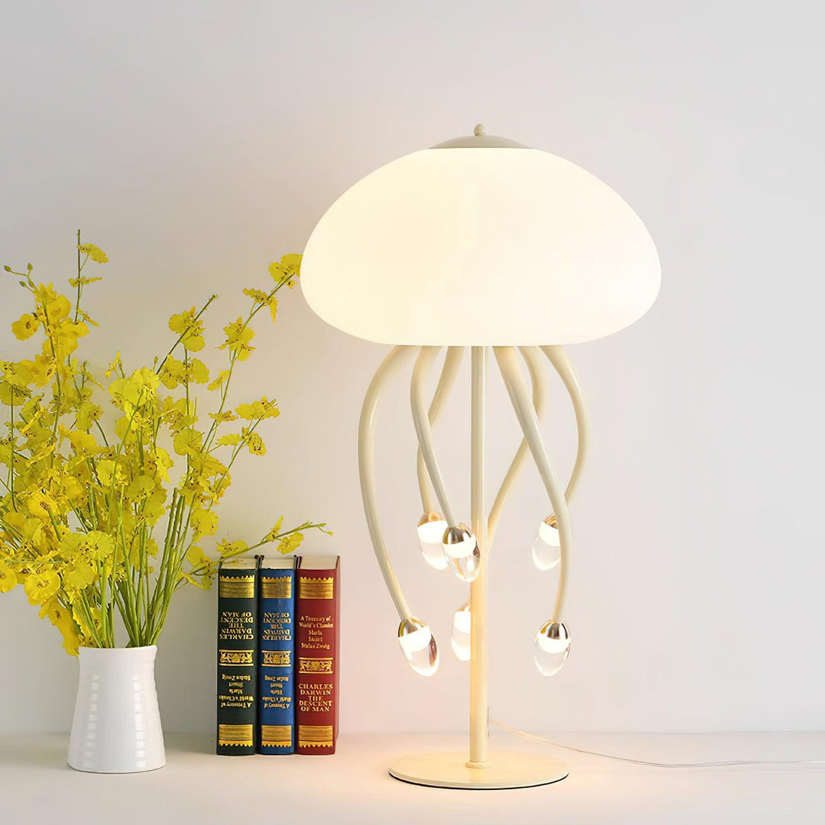 Table Lamp Creative Jellyfish LED, Green / Beige