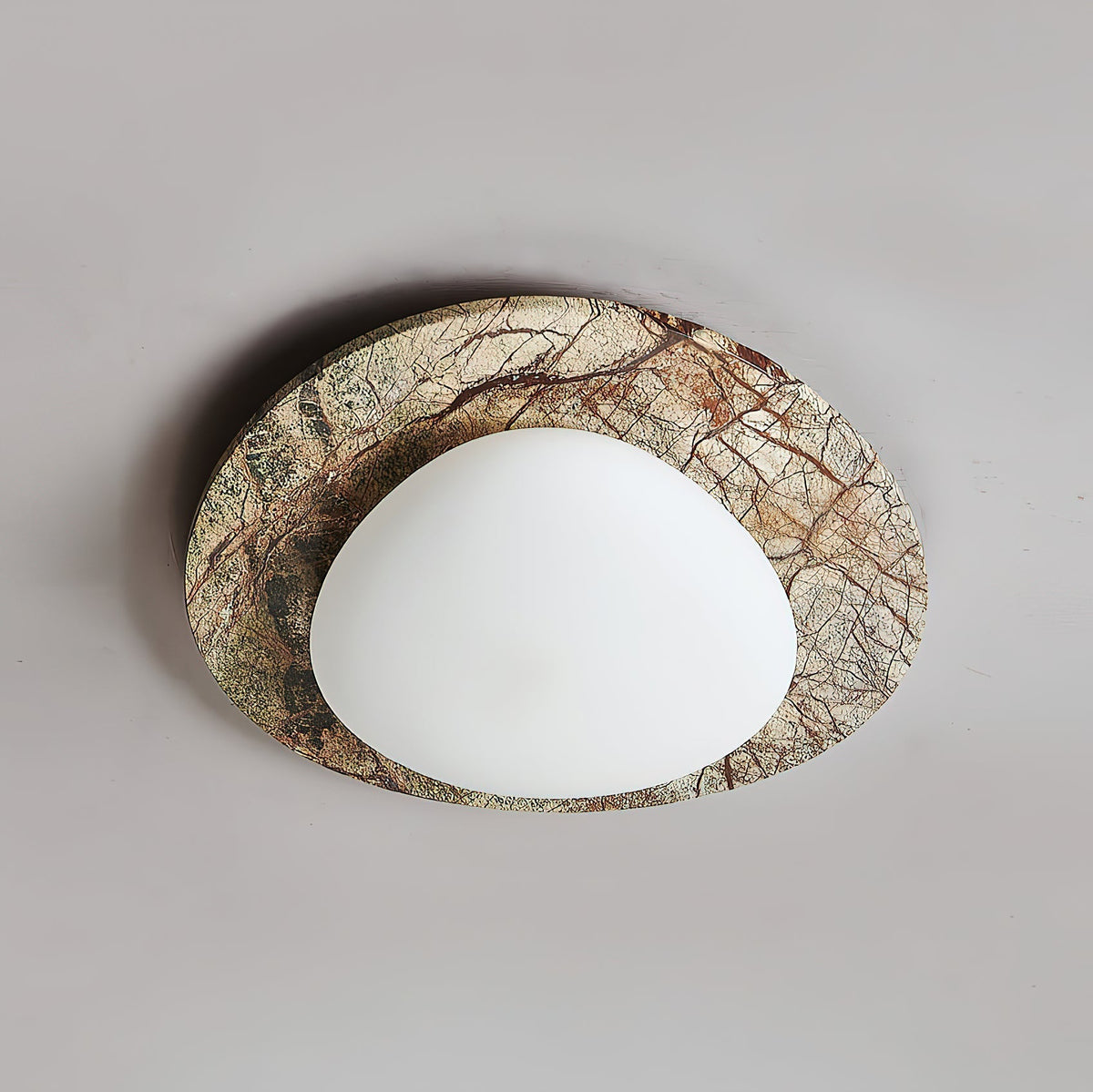Cishaora White Marble Ceiling Lamp