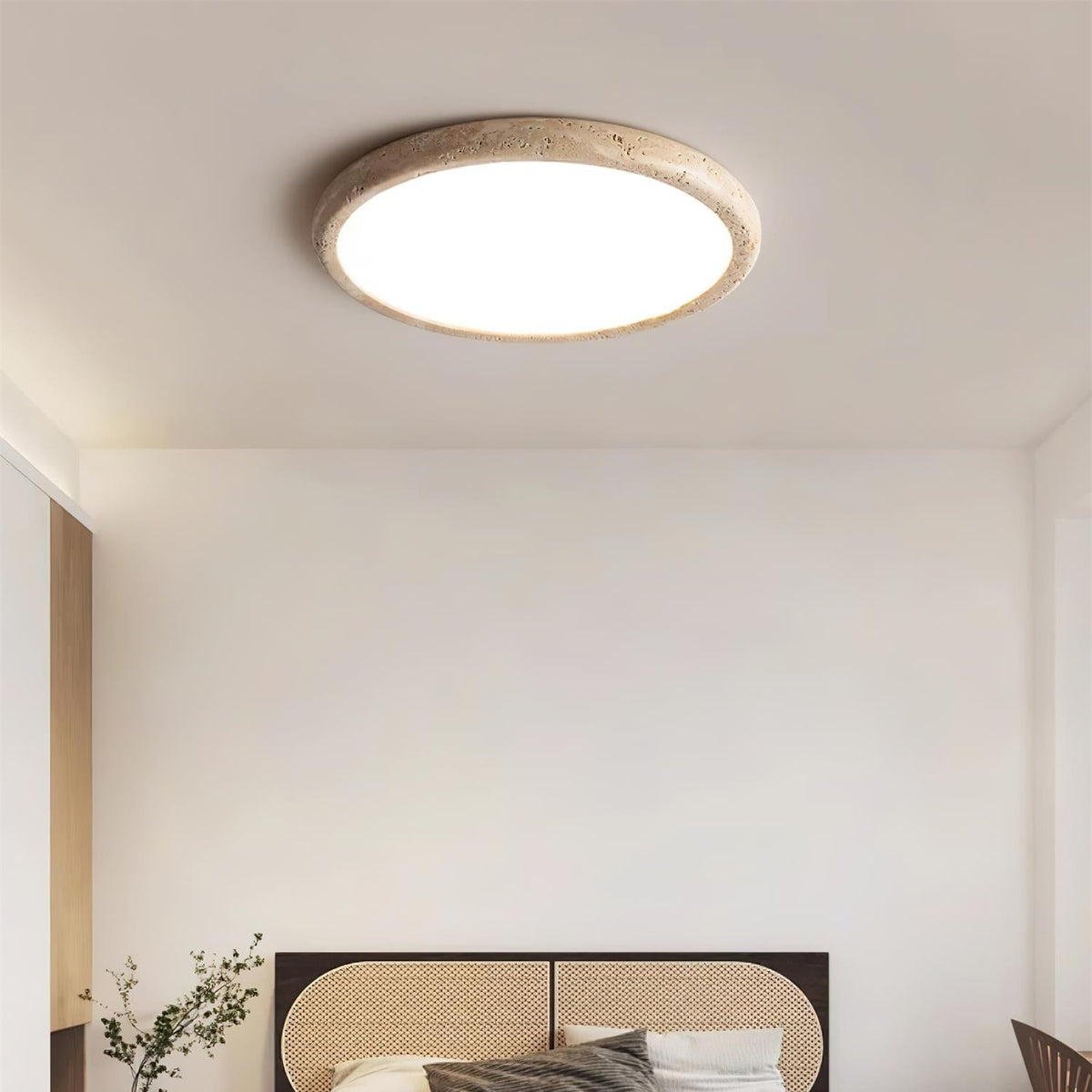Lunaro Travertine Ceiling Light