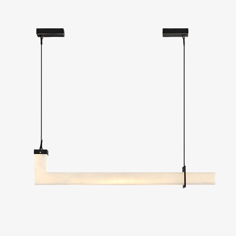 L-Shaped Linear Alabaster Pendant Lamp