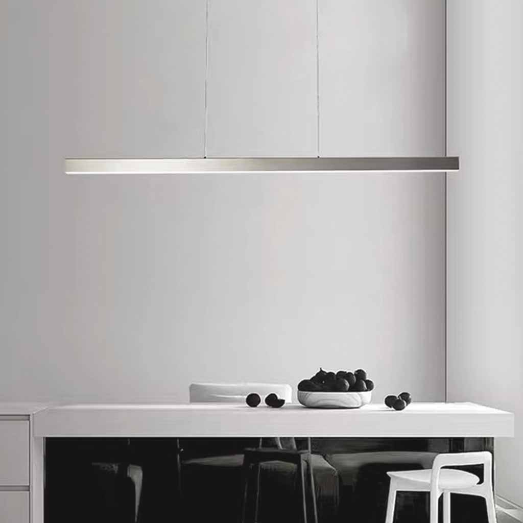 LED Linear Pendant Light Modern Simple, Silver
