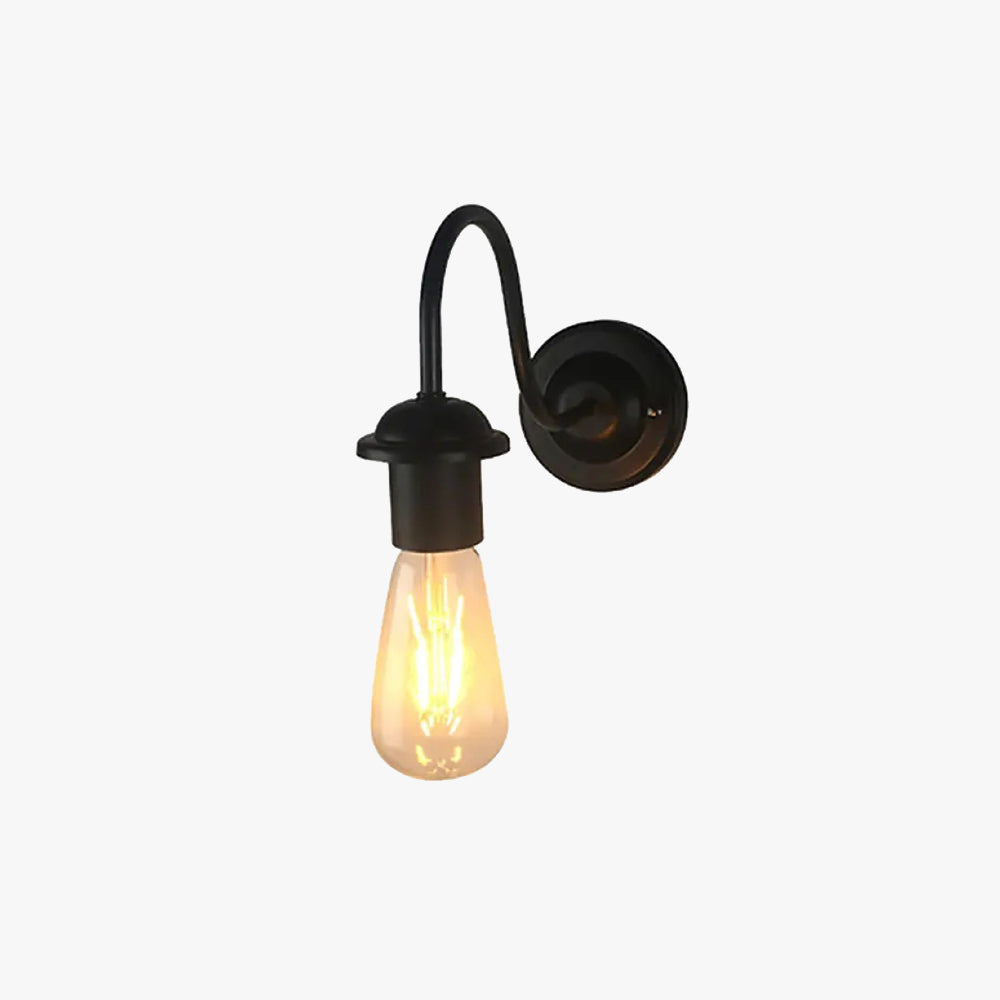 Silva Simple Retro Wrought Iron Wall Lamp for Garden