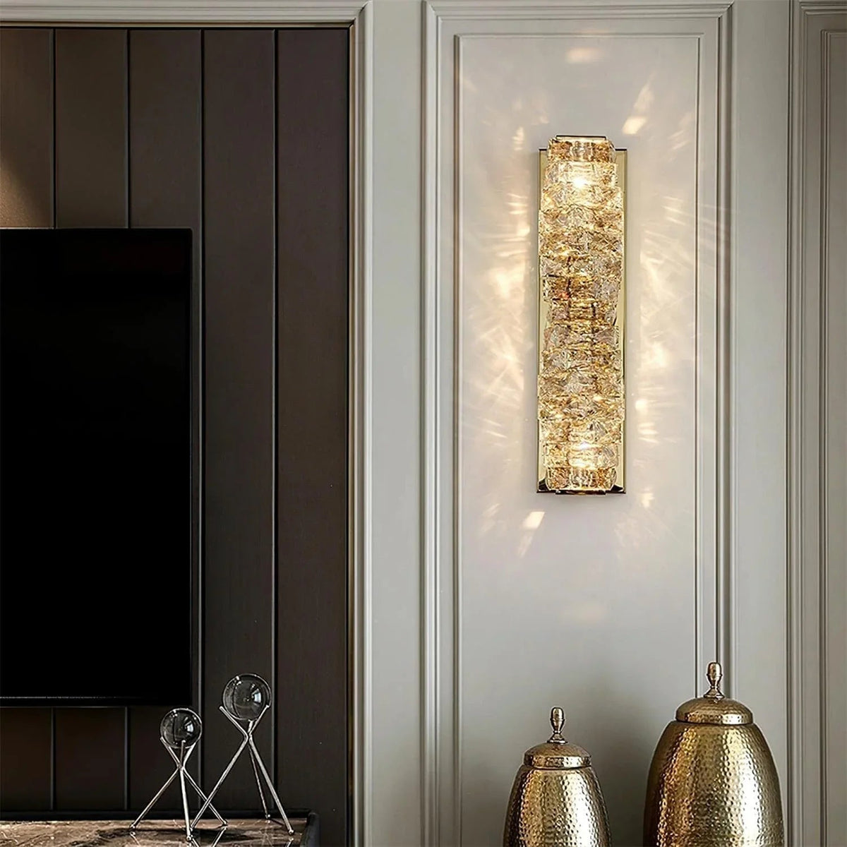 Laminated Crystal Sconce