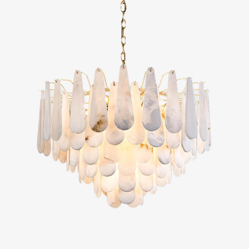 Alabaster Leon Drop Shape Chandelier