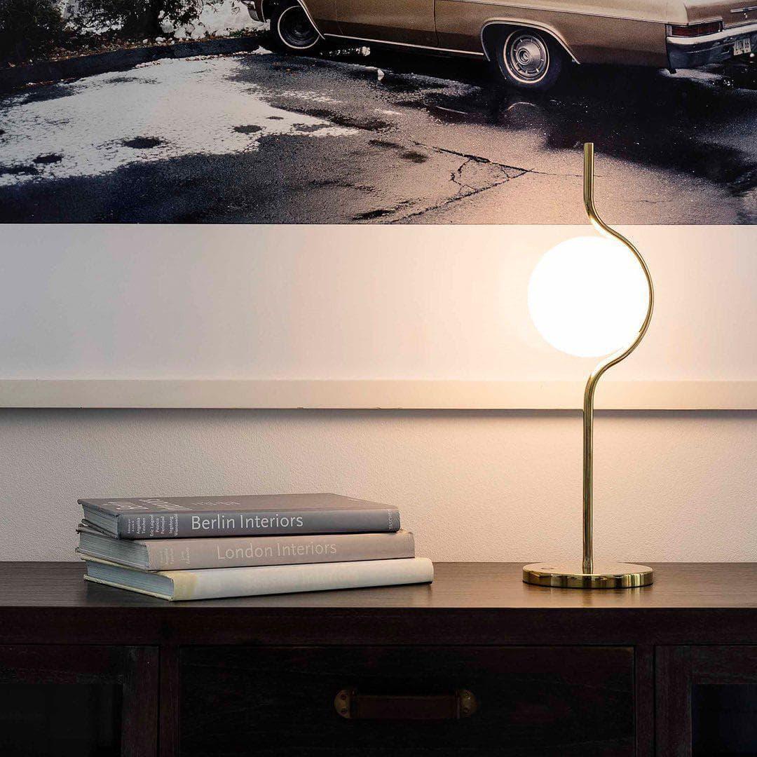 Alabaster Serano Brass Table Lamp