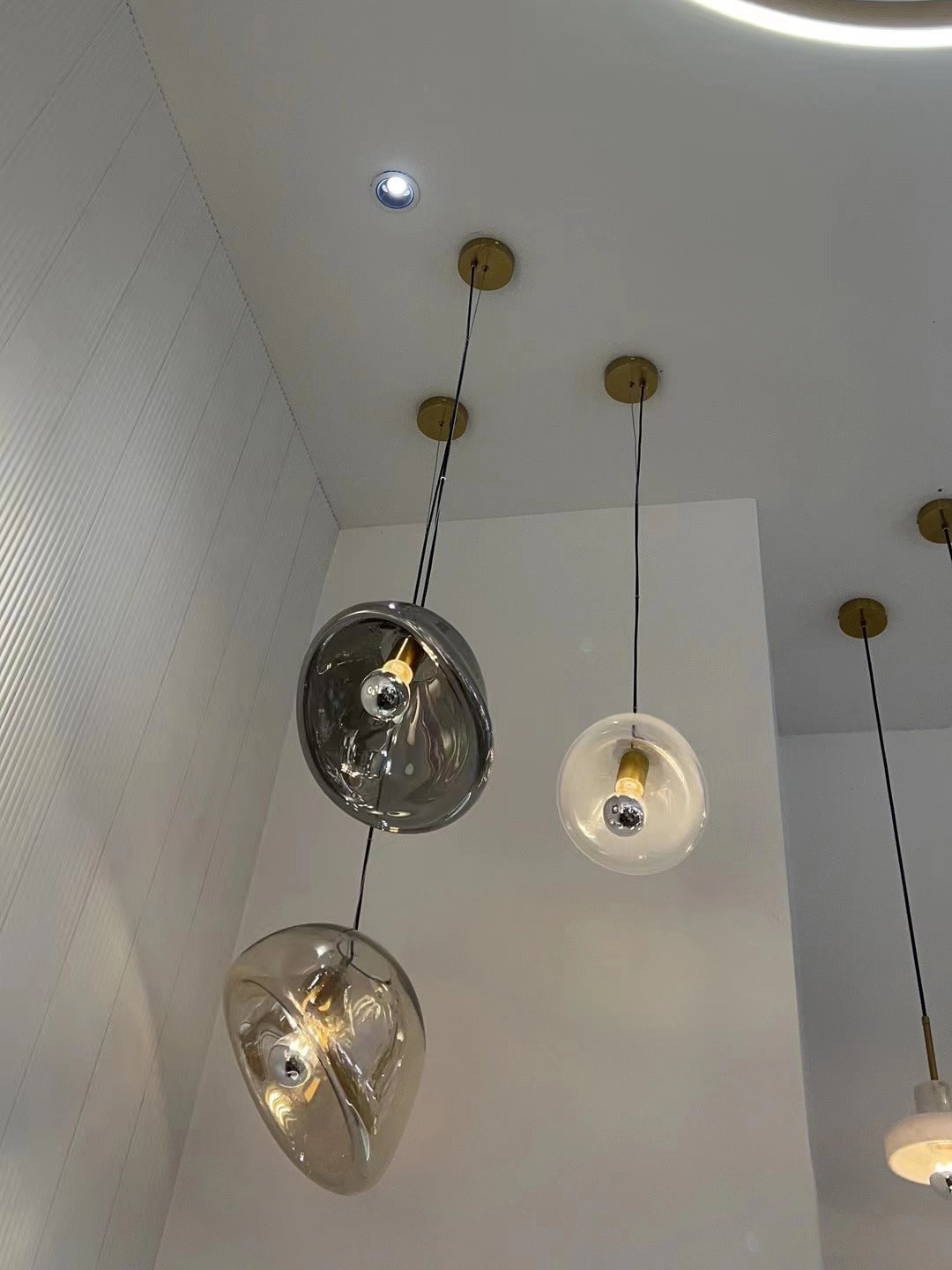 Lymara Black Glass Pendant Light