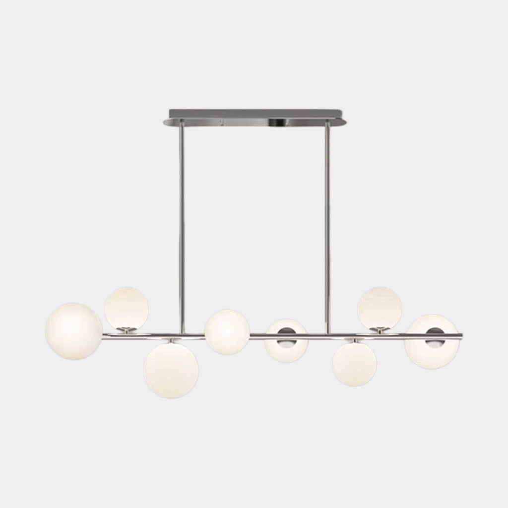 Linear Globe Pendant Light, Chrome / Black