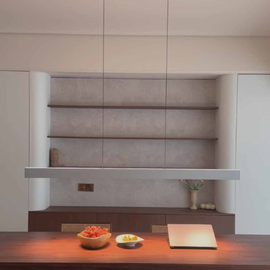 Linear Pendant Light Bright Dimmable LED Up & Down, Silver