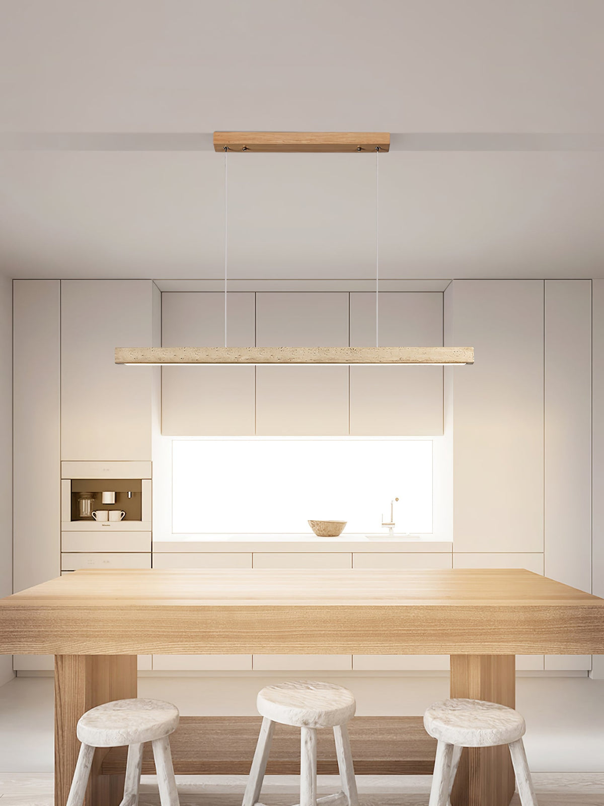 Linear Travertine Pendant Lamp