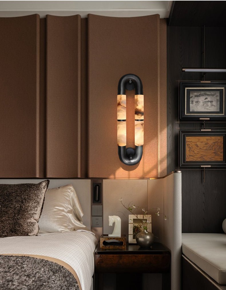 Luma Arc Twin Alabaster Sconce