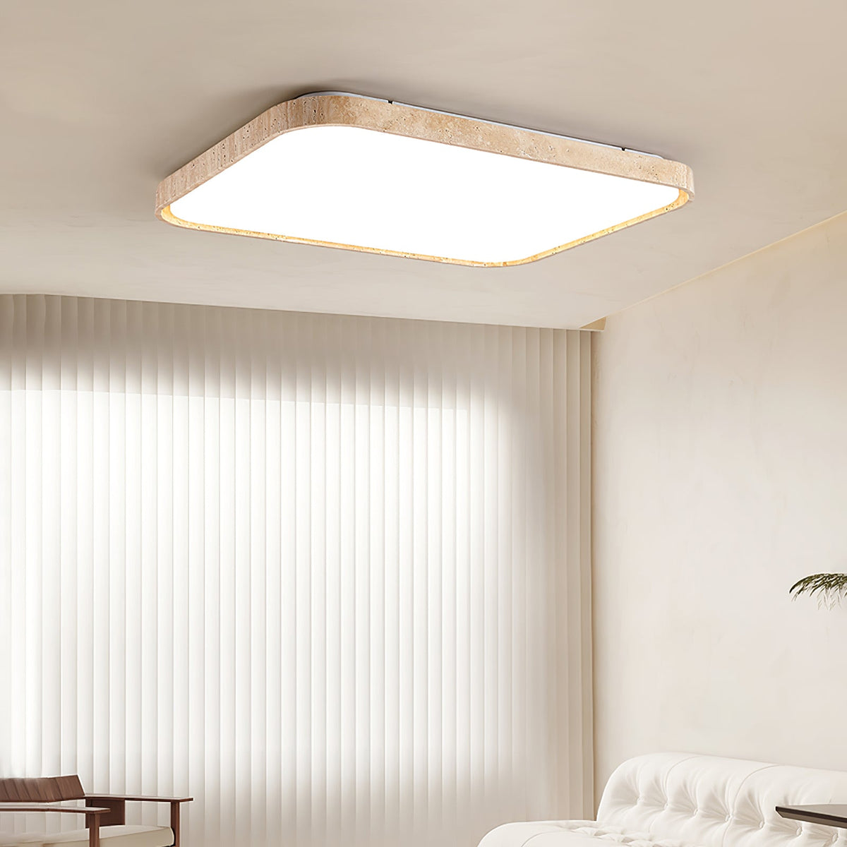 Travertine Lumo Stone Ceiling Light