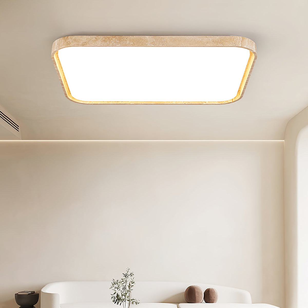 Travertine Lumo Stone Ceiling Light