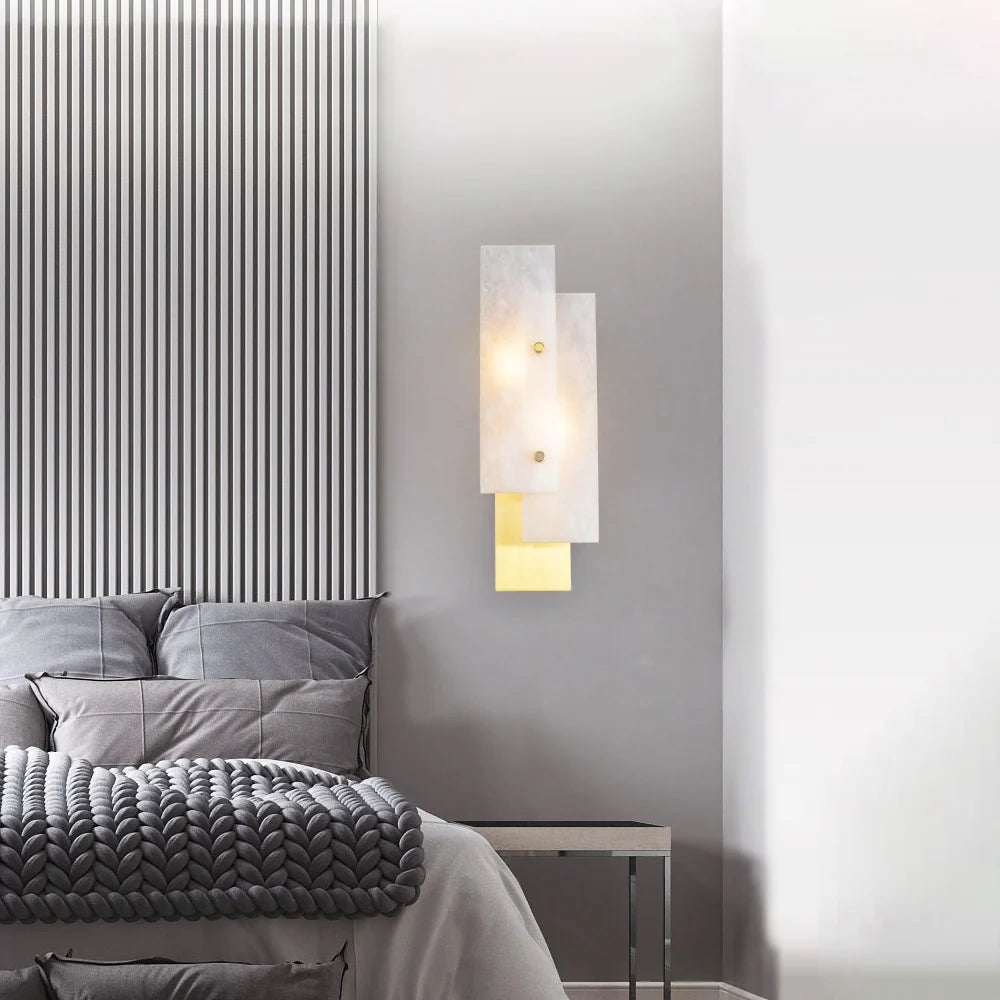 Rectangular Alabaster Wall Lamp