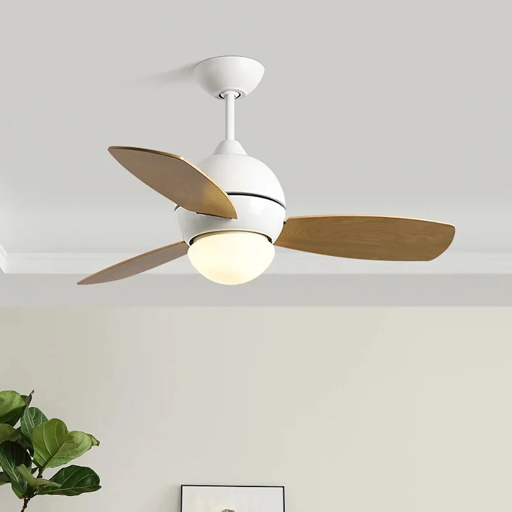 Macaron Wood Art Ceiling Fan Light