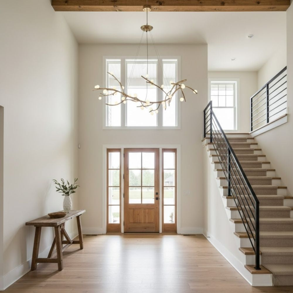 Madelyn Rustic Branch Chandelier Frosted/Clear Ball