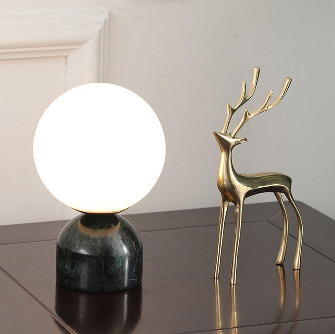 Round Alabaster Table Lamp