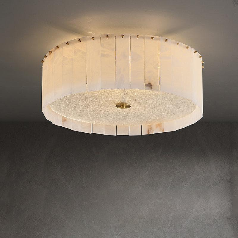 Alabaster Copper Round Ceiling Lamp