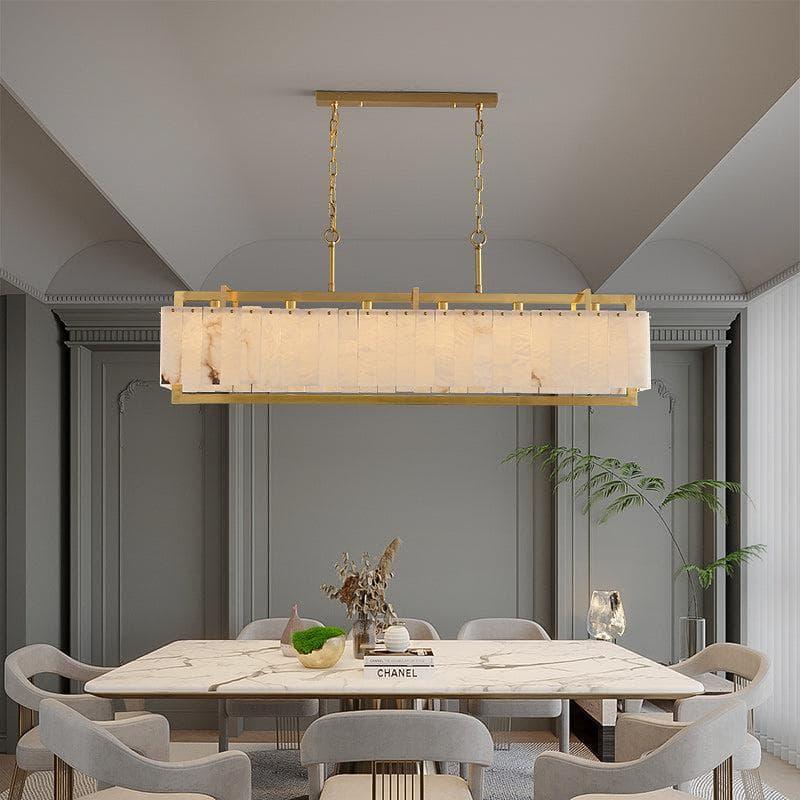 Marble rectangular chandelier