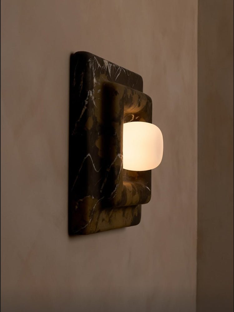 Travertine Round Solclip Wall Light