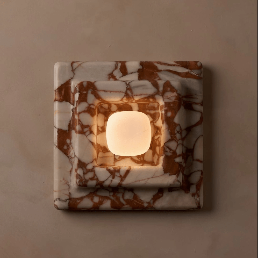 Travertine Round Solclip Wall Light