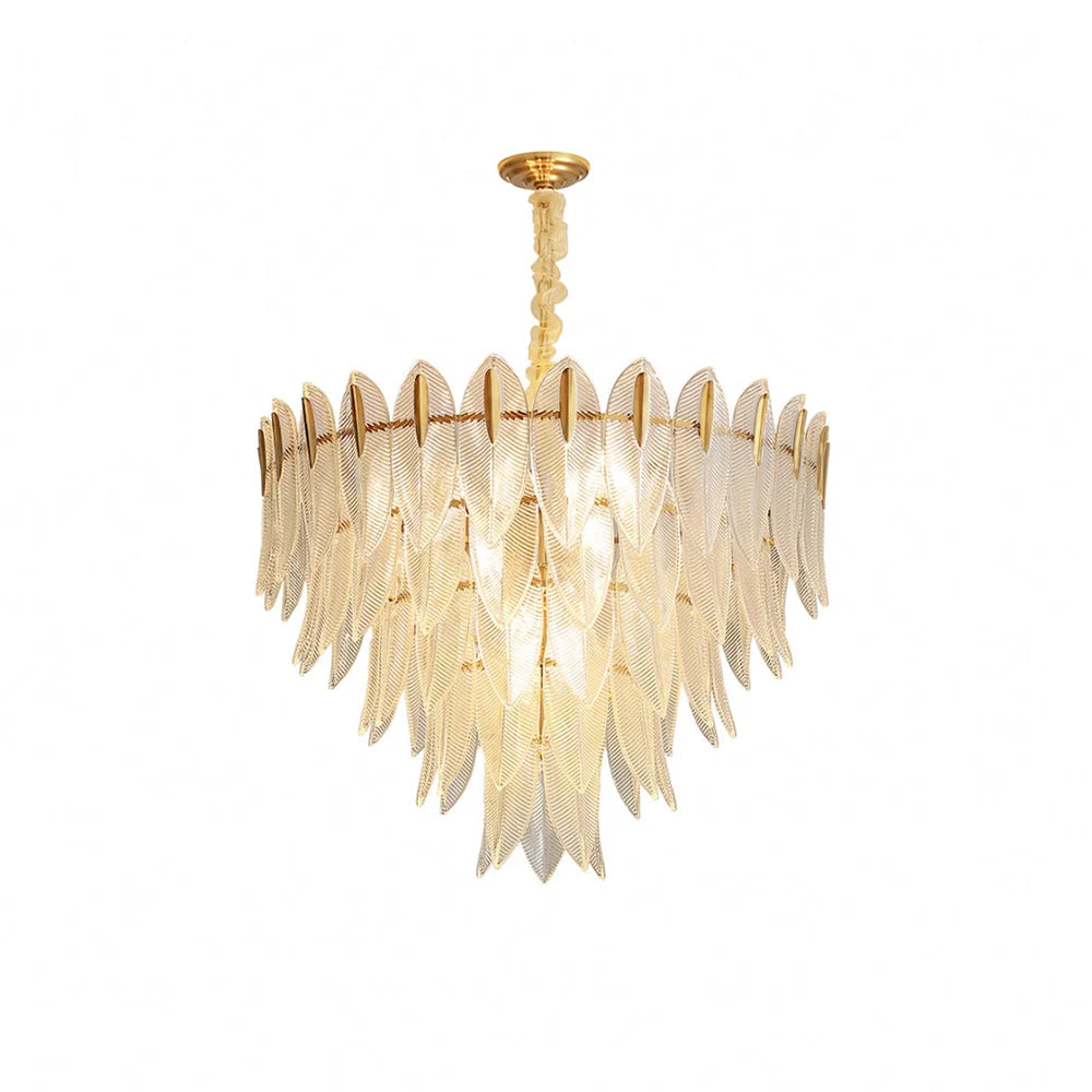 Glass Feathers Chandelier