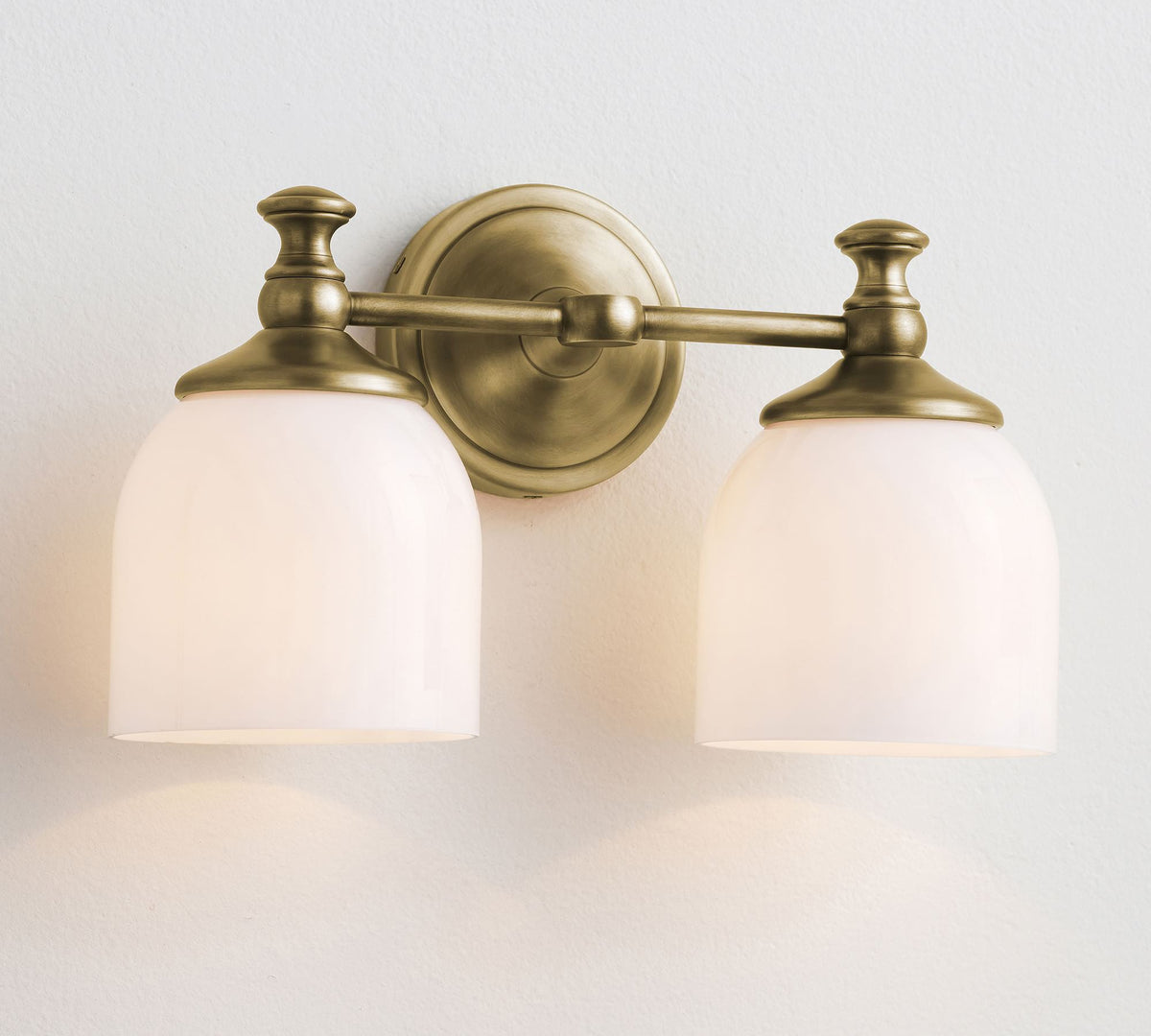Lumen Short Arm Chrome Glass Sconce Wall Lamp