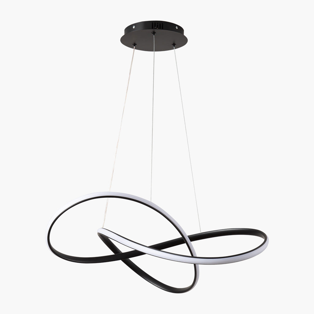 Hanging Chandelier Ceiling Light LED Twisted, Minimalist