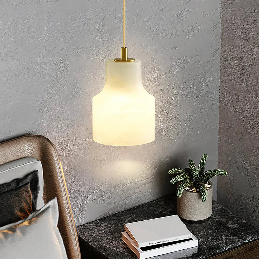 Modern Alabaster Millson Pendnat Light