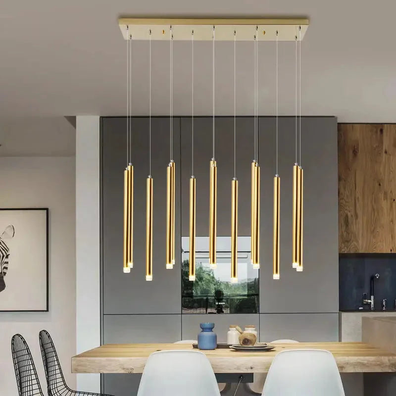 Modern Black & Gold Dining Room Ceiling Fixture