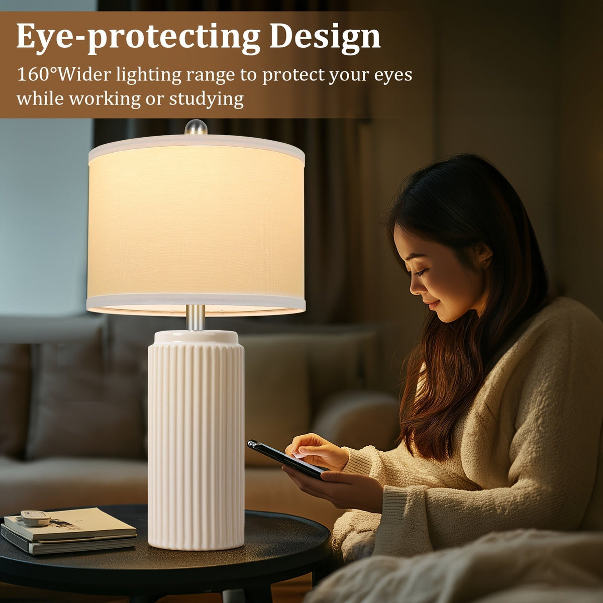 2-Set Yanya Modern Ceramic Table Lamp