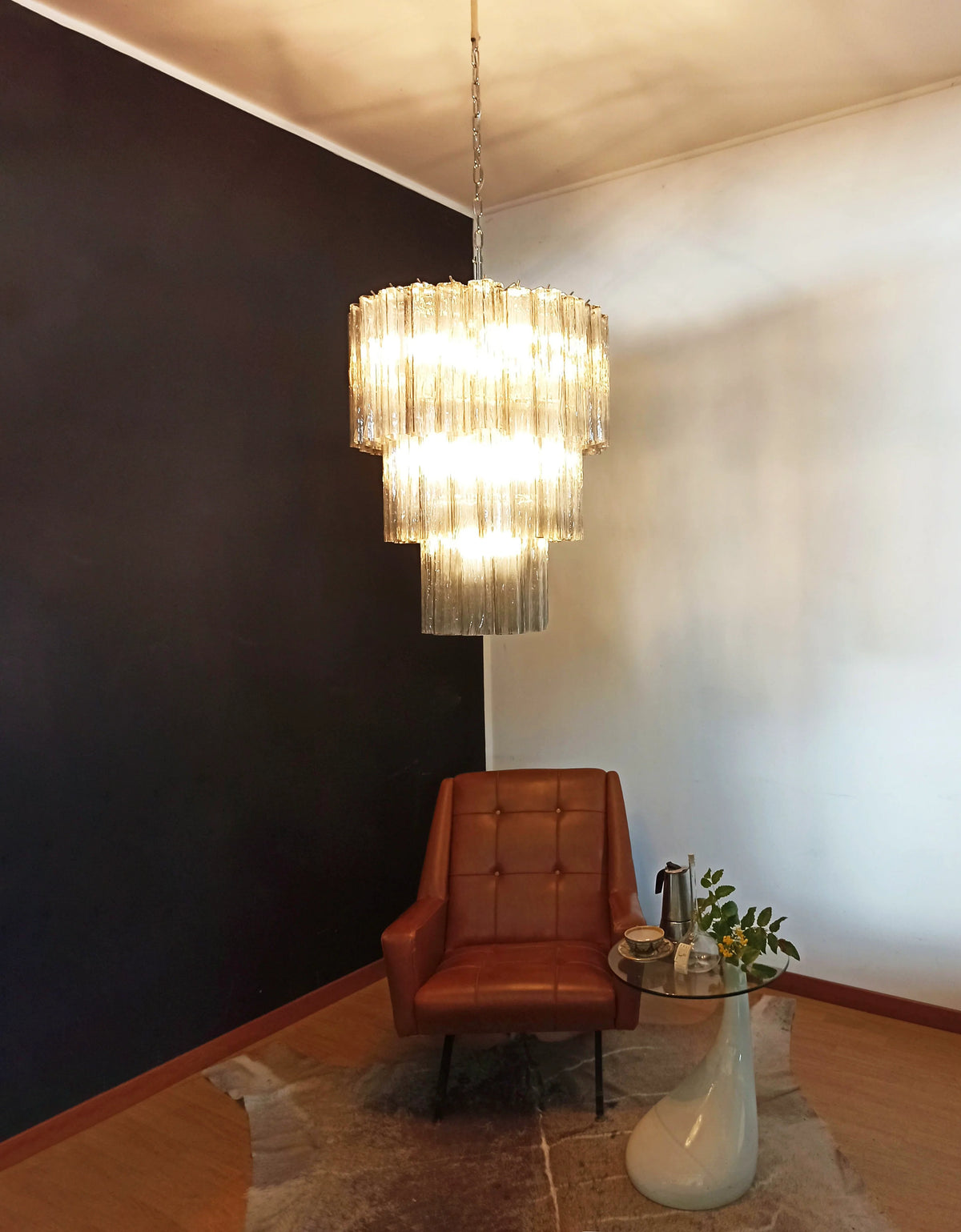 Smoked Tubes Chandelier