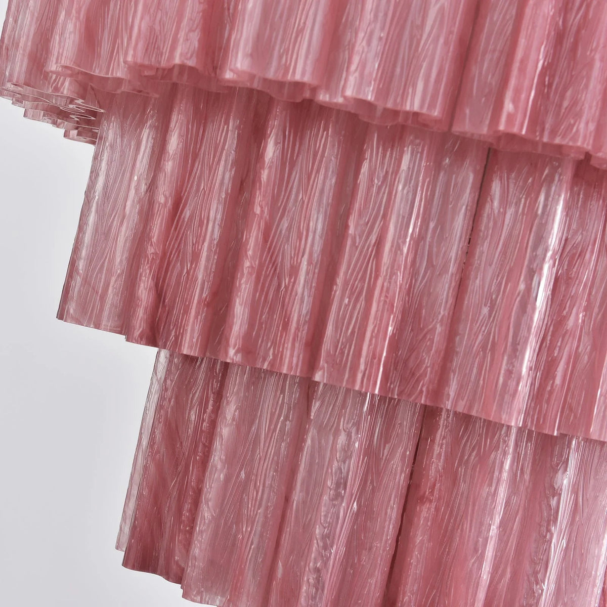 Red Glass Tubes Chandelier