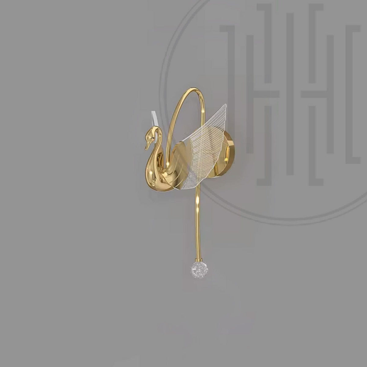 Elegant Swan Design LED Wall Light for Bedroom
