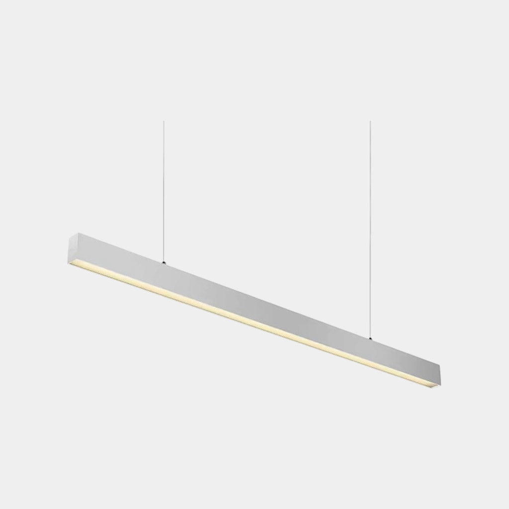 Office Linear Pendant Light Anti-Glare LED, Silver