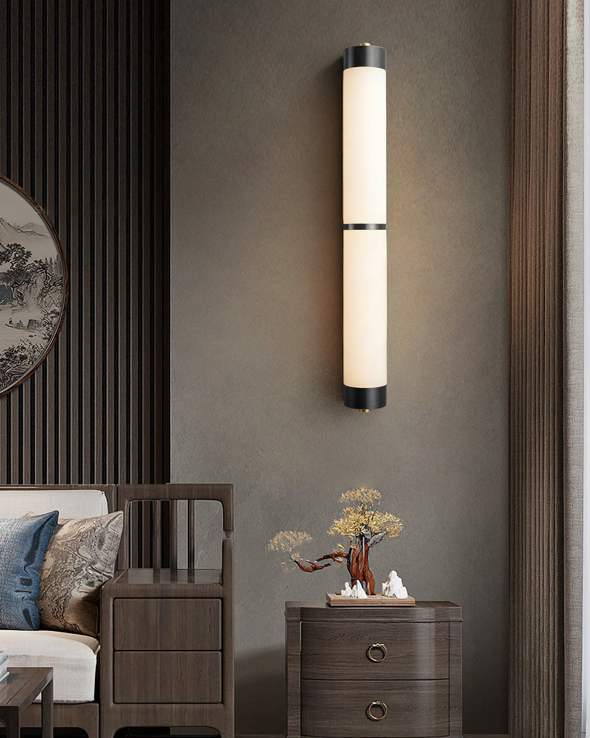 Tenu Long Textured Ice Wall Light