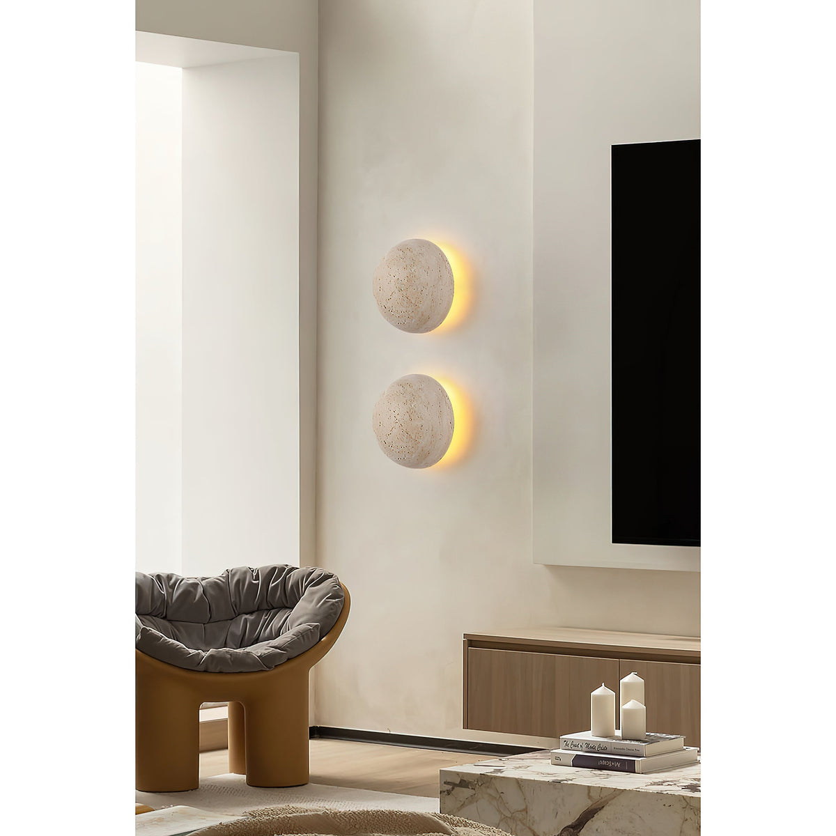 Cinorisra Stone Travertine Wall Lamp