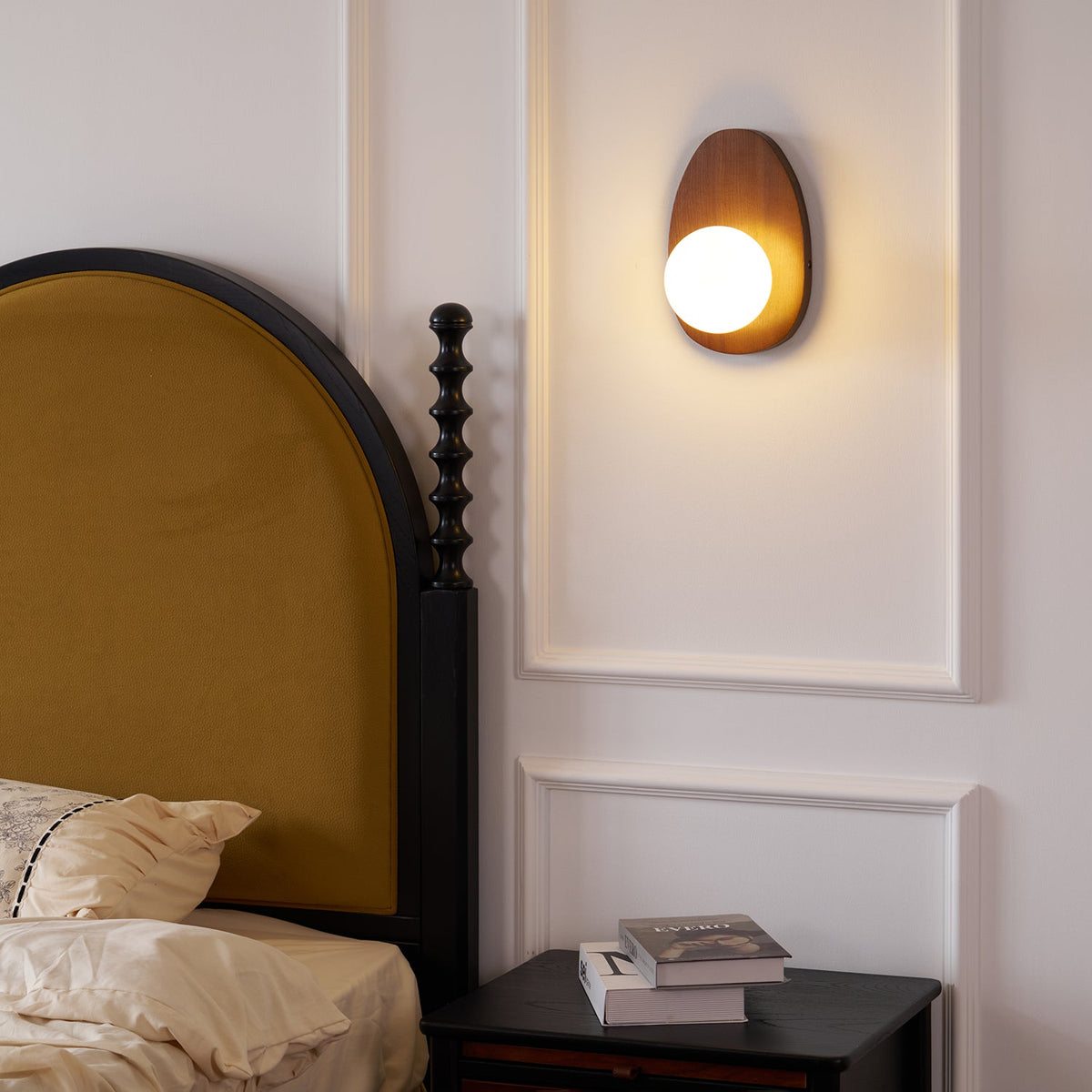 Orba Walnut Wall Lamp