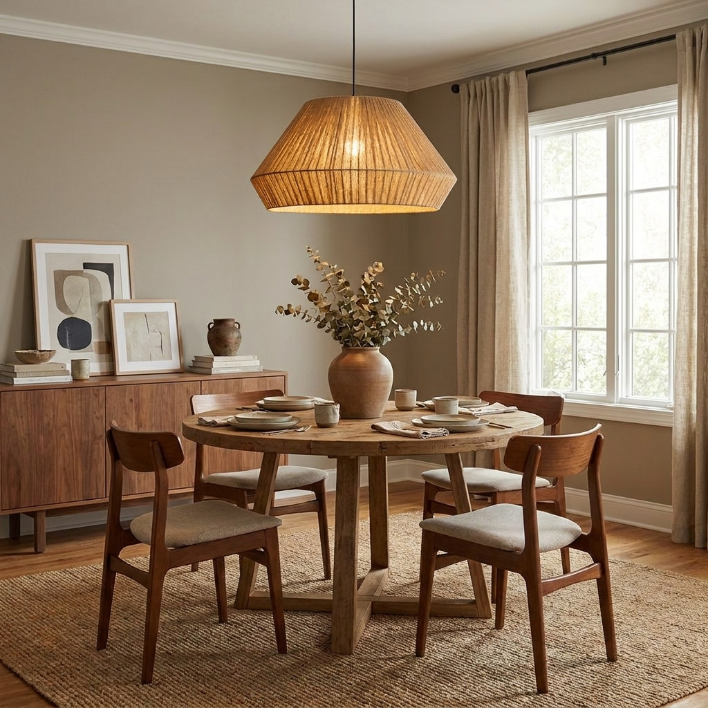 Origami Faceted Linen Pendant Lamp