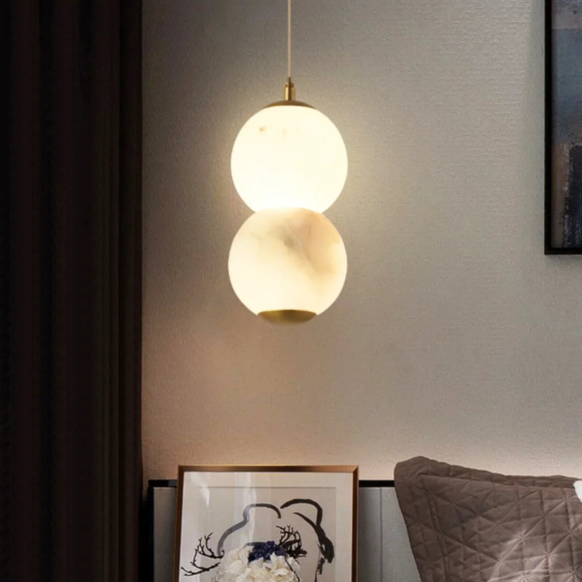 Alabaster Pearl Pendant Light
