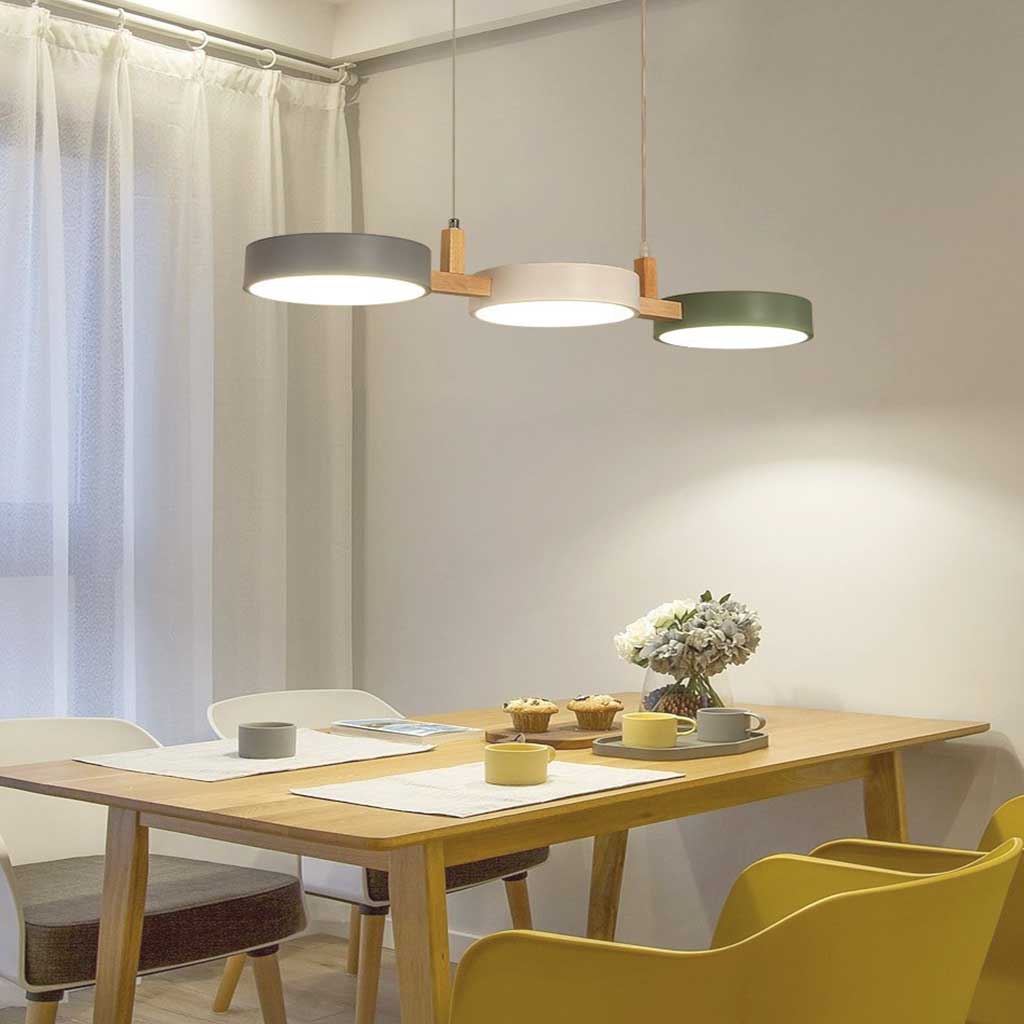 Pendant Light Nordic Macaron 3-Head LED, White/Colorful