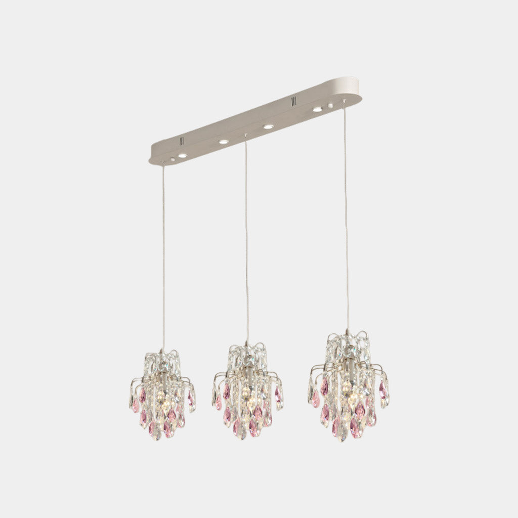 Pendant Light Crystal Waterdrop, Single Light / 3 Lights