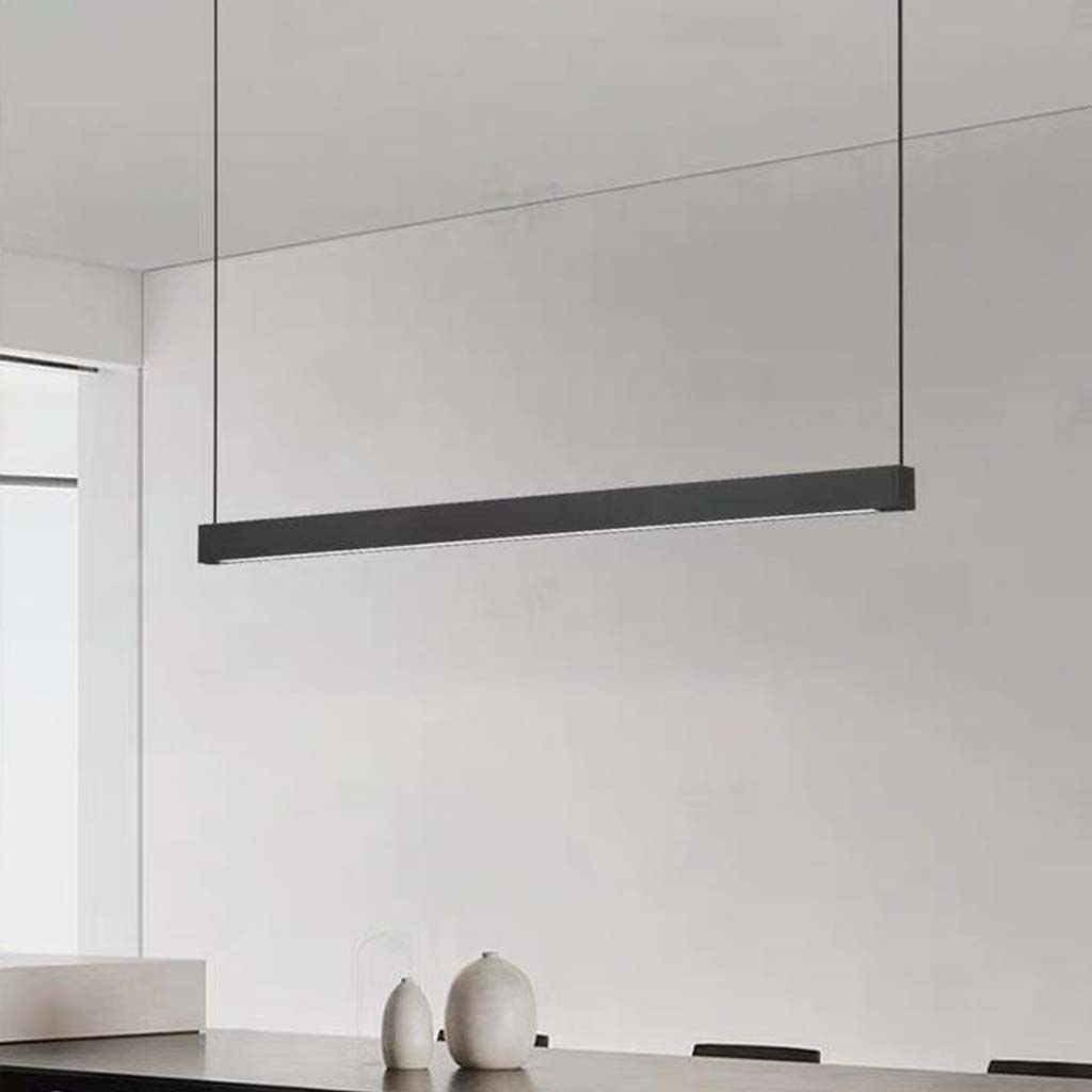 Pendant Light Office/Island Linear LED Dimmable Up&Down, Black