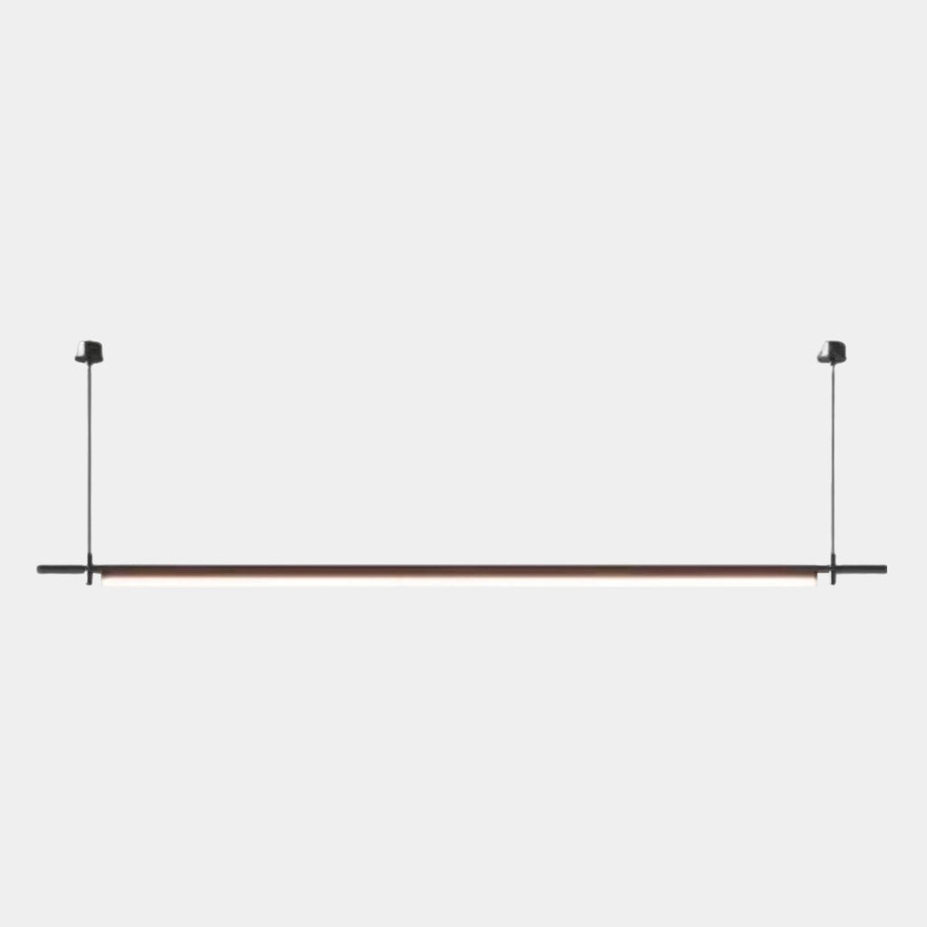 Pendant Light Slim Linear LED with Hanging Rods, Black