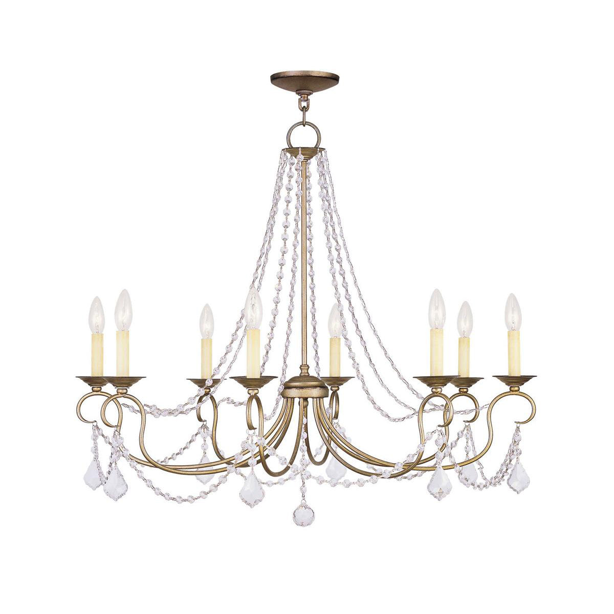 Mysorarae Postmodern Luxury Brass Crystal Chandelier