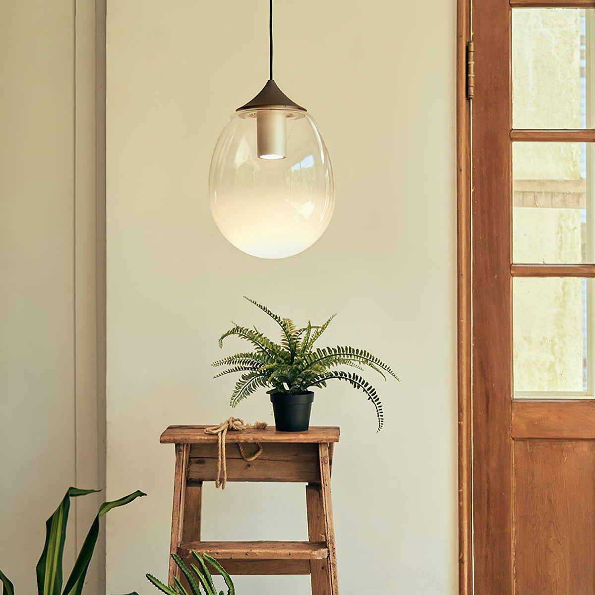 Modern Stacked Conical Alabaster Pendant Light