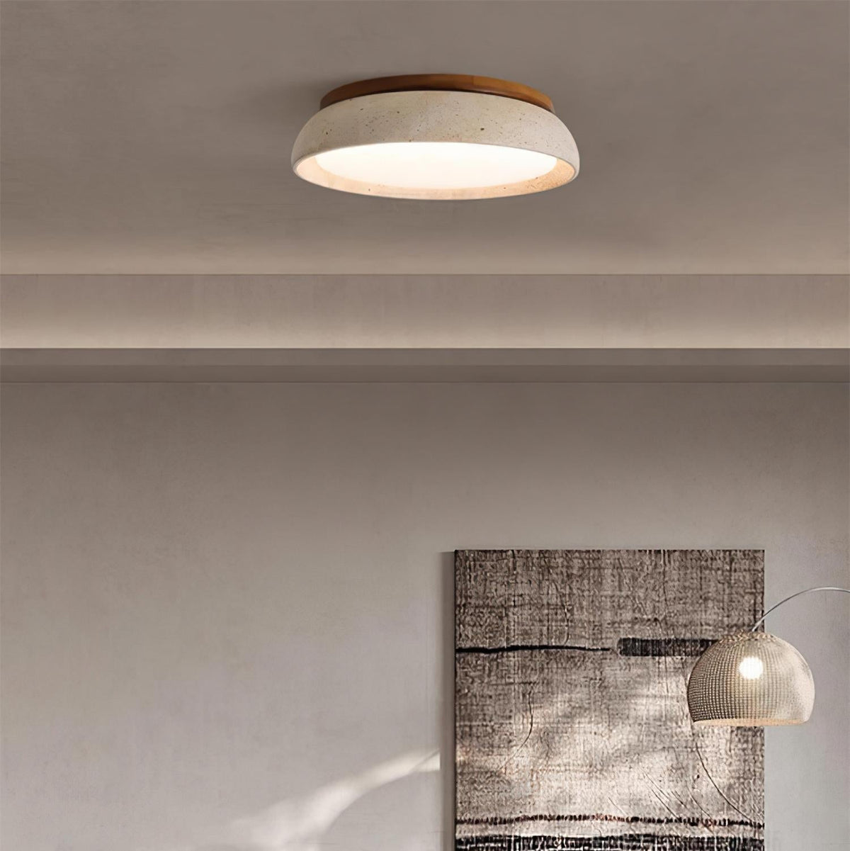 Kloris Ceiling Light Piedra Travertine