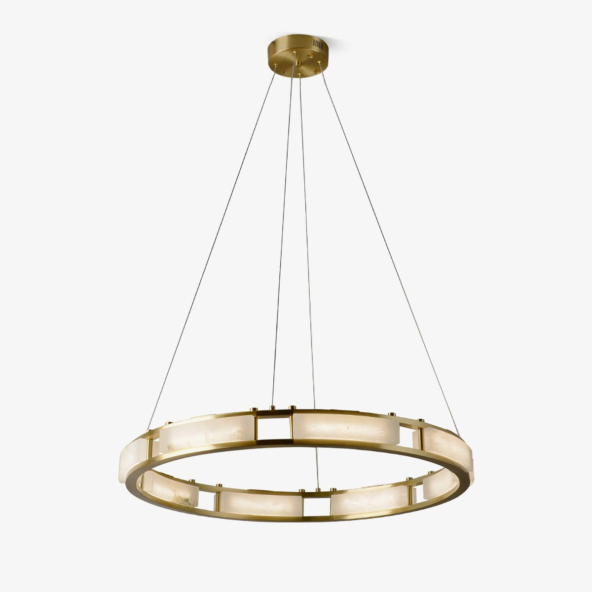 Round Qatar Alabaster Chandelier