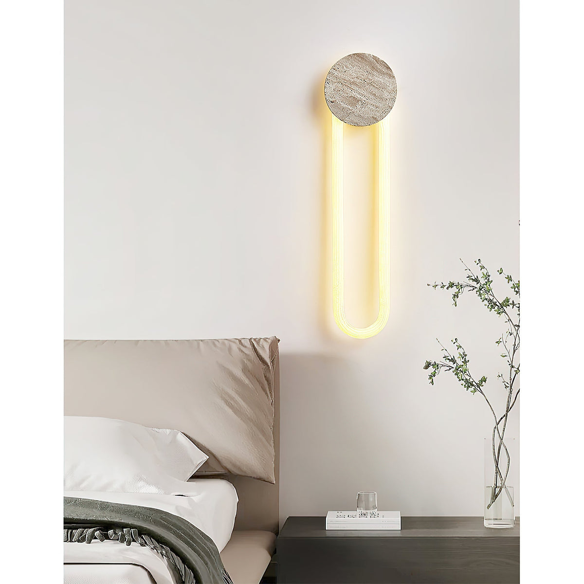 Avynor Travertine Wall Lamp