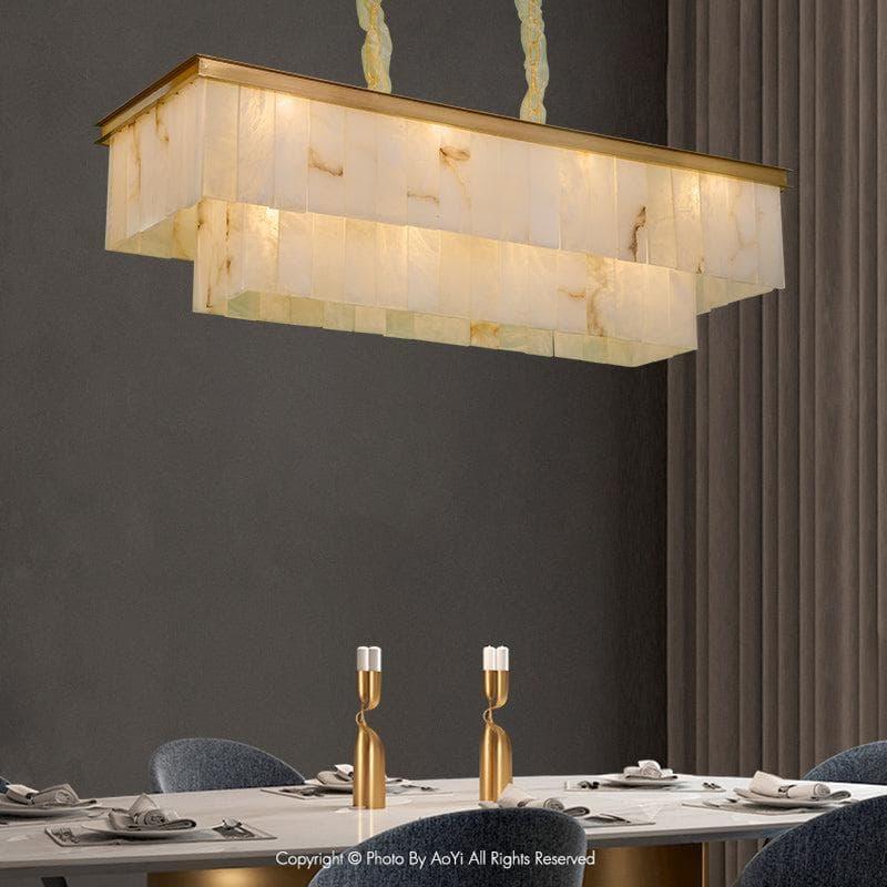 Rectangular Alabaster Chandelier